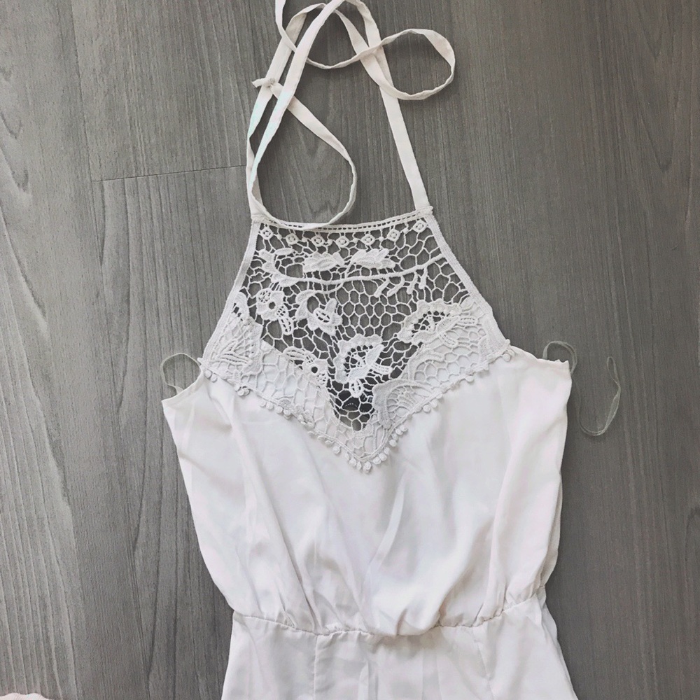 Nasty Gal halter crochet midi/maxi dress / coverup